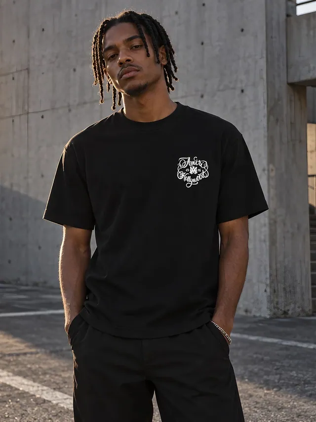 Amiri — T-shirt Amiri à inscription Hollywood noir