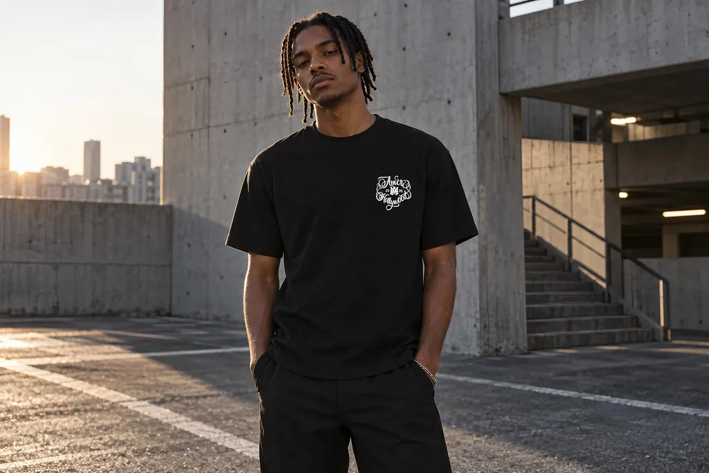 T-shirt Amiri à inscription Hollywood noir