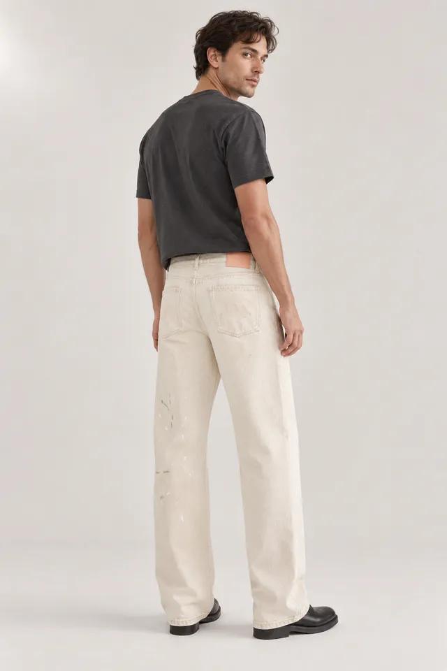 Pantalon Acne Studios blanc cassé et beige