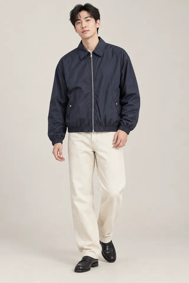 Veste Acne Studios à inscription STOCKHOLM 1996 bleue, Porté de face