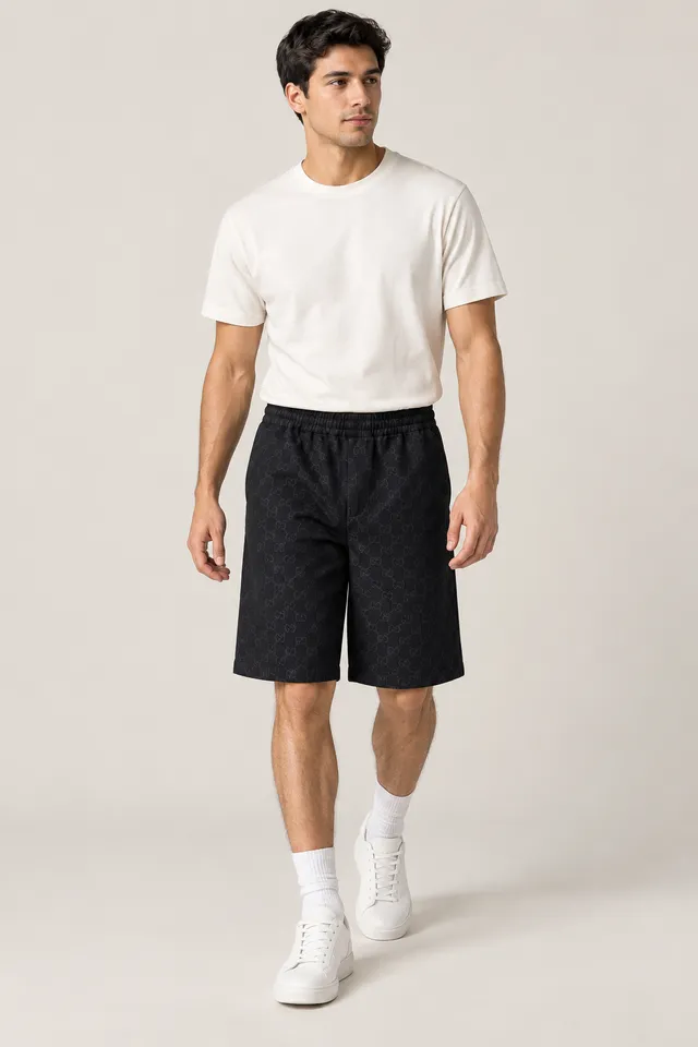 Short Gucci, Porté de face