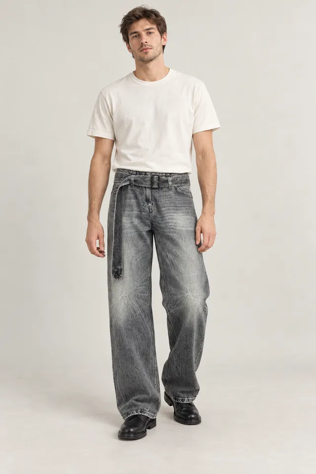 Jean Acne Studios gris, Porté de face
