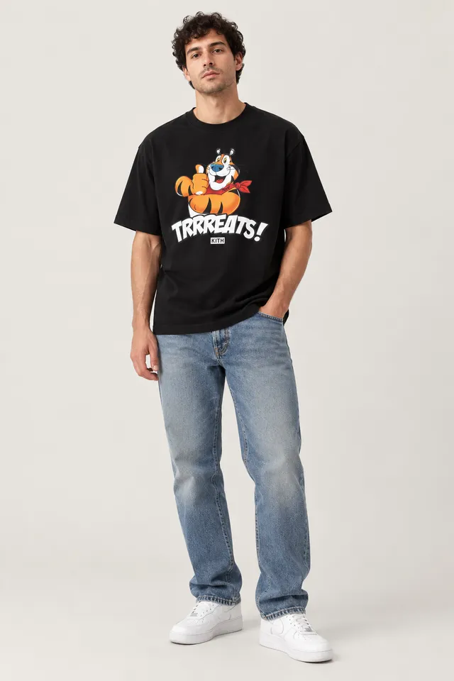 T-shirt Kith x Kellogg's noir à imprimé Tony le tigre, Porté de face