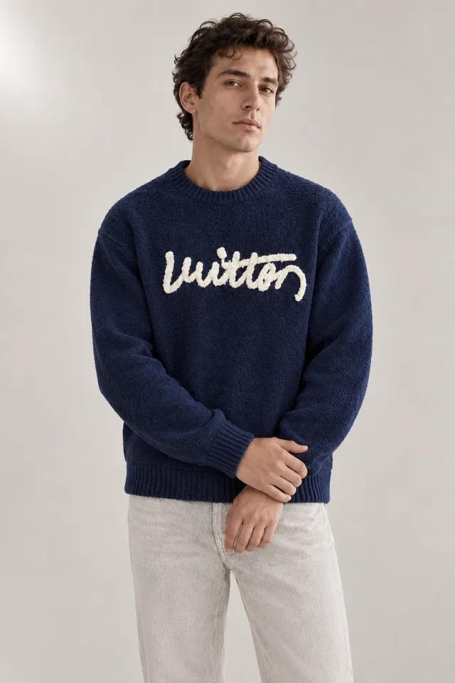 Pull en maille Louis Vuitton bleu