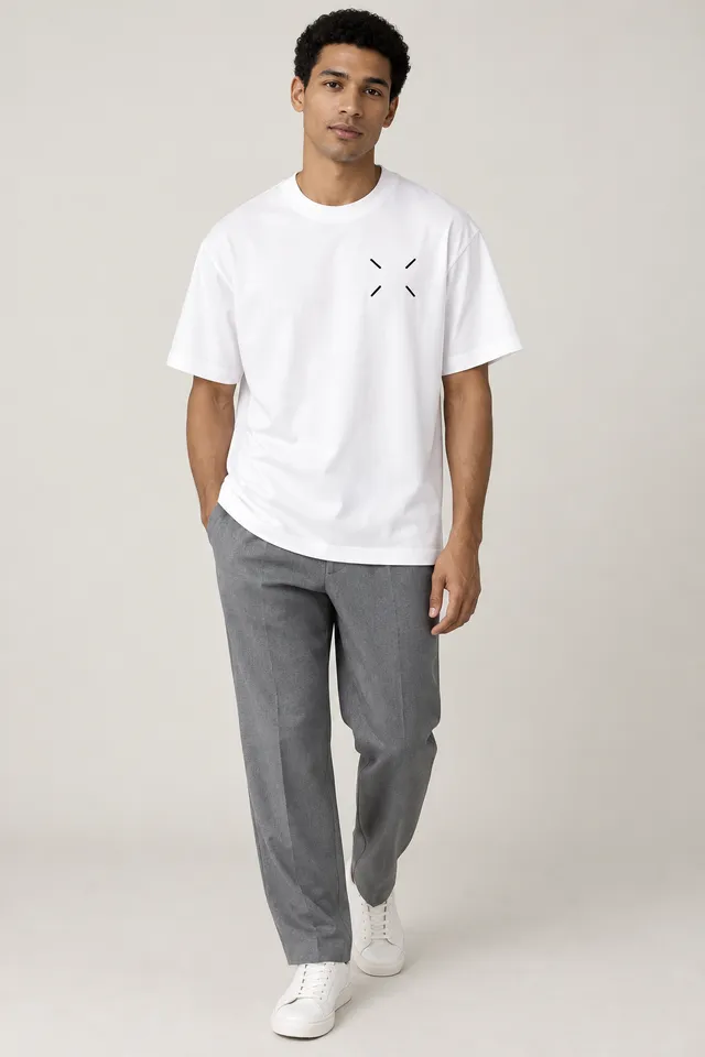 T-shirt Maison Margiela à logo imprimé, Porté de face