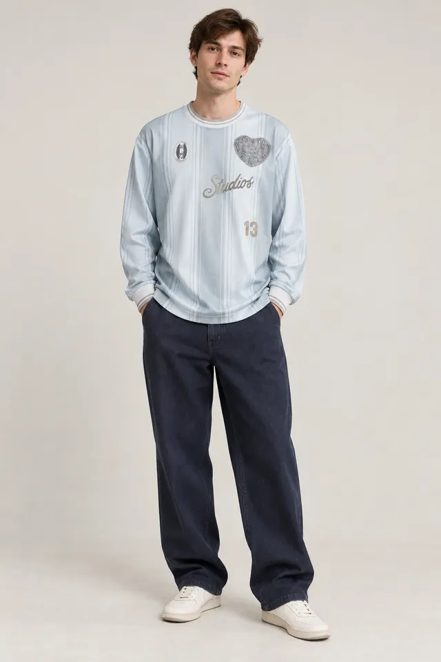 Sweat Acne Studios à inscription Produits pour la mode, Porté de face