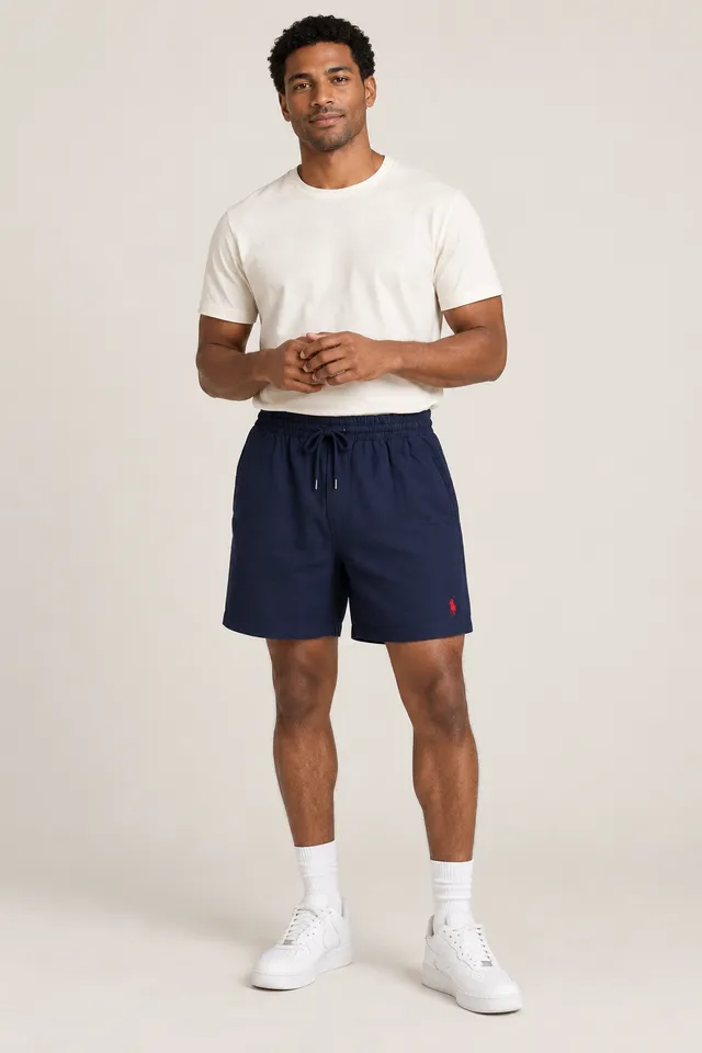 Short Ralph Lauren bleu, Porté de face