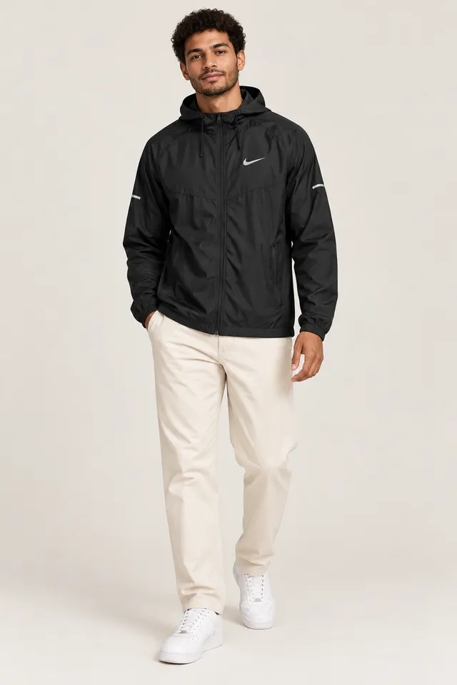 Veste Nike Running à capuche et détails réfléchissants, Porté de face