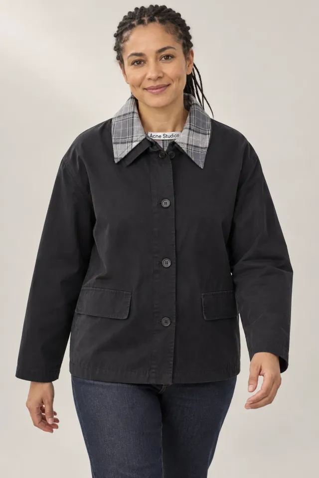 Veste Acne Studios noire et blanche, Porté de face